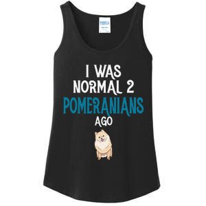 Pomeranian I was normal two Pomeranians ago Ladies Essential Tank