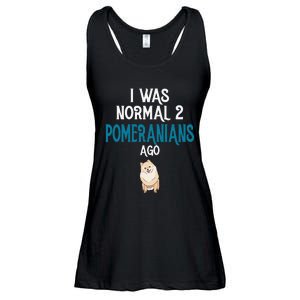 Pomeranian I was normal two Pomeranians ago Ladies Essential Flowy Tank