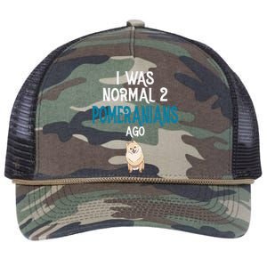 Pomeranian I was normal two Pomeranians ago Retro Rope Trucker Hat Cap