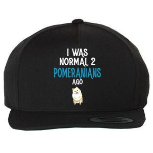 Pomeranian I Was Normal Two Pomeranians Ago Wool Snapback Cap