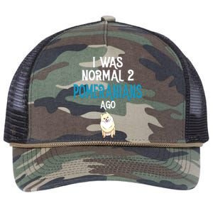 Pomeranian I Was Normal Two Pomeranians Ago Retro Rope Trucker Hat Cap