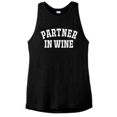 Partner In Wine Funny Wine Lover Gift Wine Night Gift Ladies PosiCharge Tri-Blend Wicking Tank