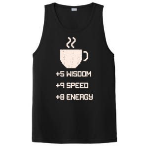 Pixel Coffee Power Up Wisdom Speed Energy PosiCharge Competitor Tank