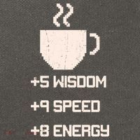 Pixel Coffee Power Up Wisdom Speed Energy Cotton Canvas Backpack