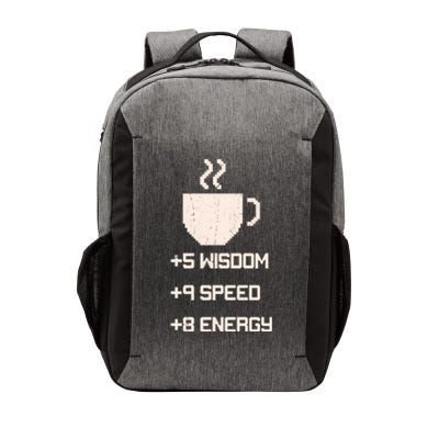 Pixel Coffee Power Up Wisdom Speed Energy Vector Backpack