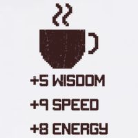 Pixel Coffee Power Up Wisdom Speed Energy Garment-Dyed Sweatshirt