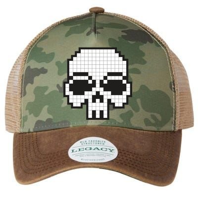 Pixel Video Game Death Skull Legacy Tie Dye Trucker Hat