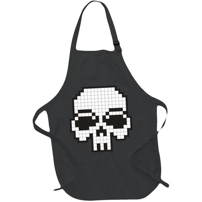 Pixel Video Game Death Skull Apron