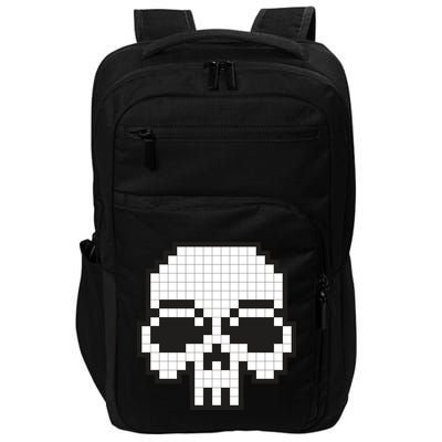 Pixel Video Game Death Skull Impact Tech Backpack