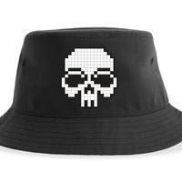 Pixel Video Game Death Skull Sustainable Bucket Hat
