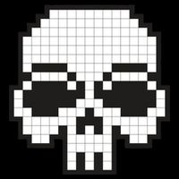 Pixel Video Game Death Skull Cooling Performance Long Sleeve Crew