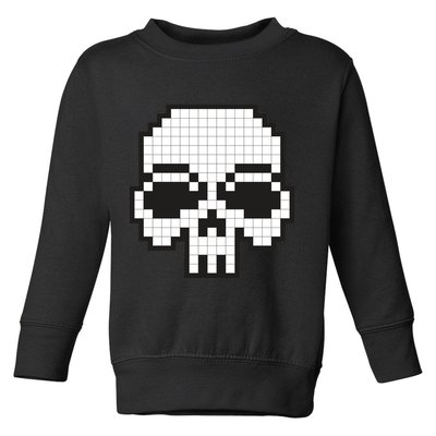 Pixel Video Game Death Skull Toddler Sweatshirt
