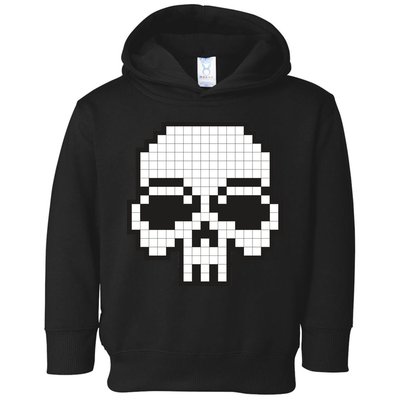 Pixel Video Game Death Skull Toddler Hoodie