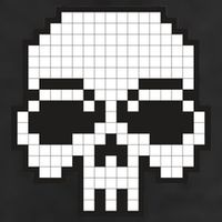 Pixel Video Game Death Skull Golf Towel