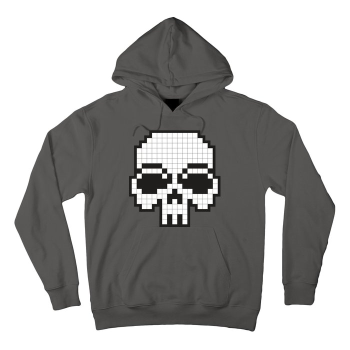 Pixel Video Game Death Skull Hoodie