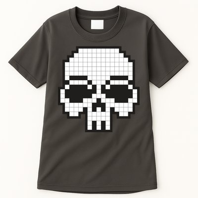 Pixel Video Game Death Skull Tall T-Shirt