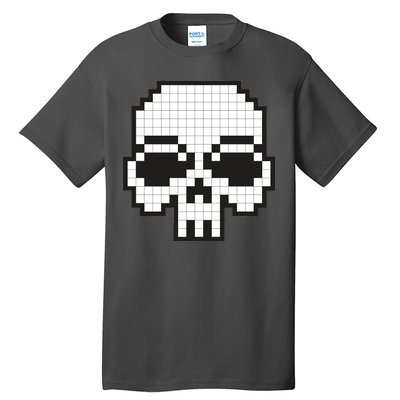 Pixel Video Game Death Skull Tall T-Shirt