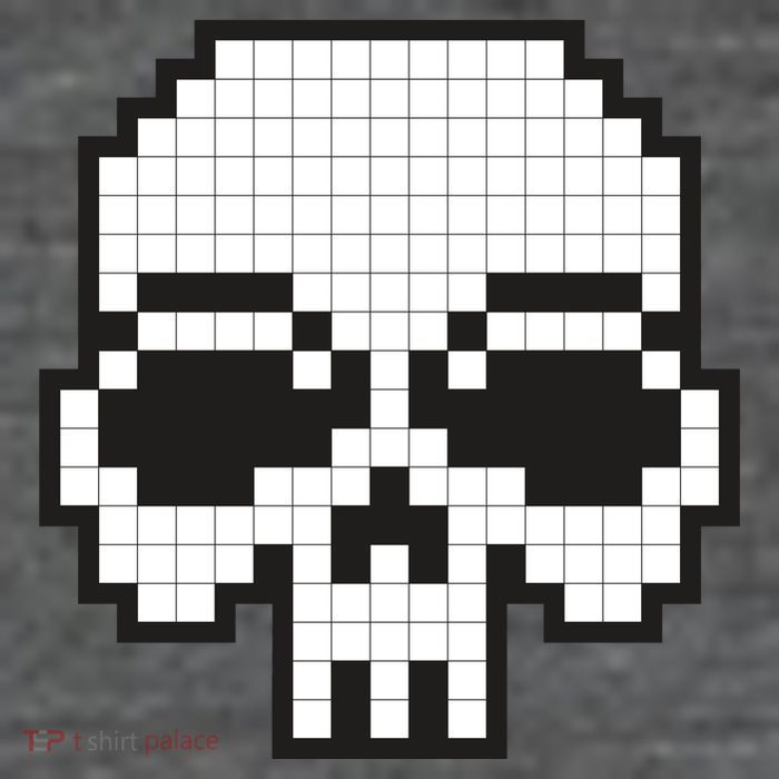Pixel Video Game Death Skull Sustainable Beanie