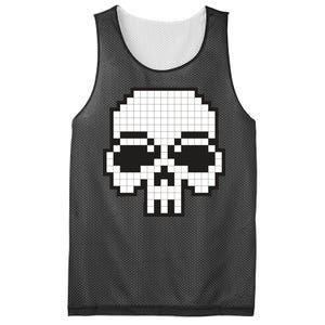 Pixel Video Game Death Skull Mesh Reversible Basketball Jersey Tank