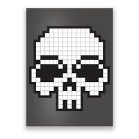 Pixel Video Game Death Skull Poster