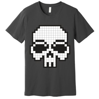 Pixel Video Game Death Skull Premium T-Shirt