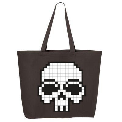 Pixel Video Game Death Skull 25L Jumbo Tote