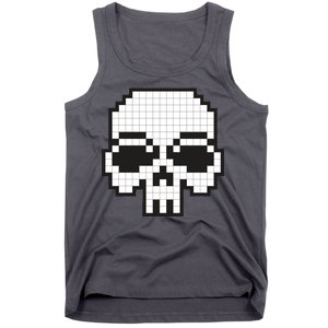 Pixel Video Game Death Skull Tank Top