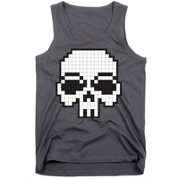 Pixel Video Game Death Skull Tank Top