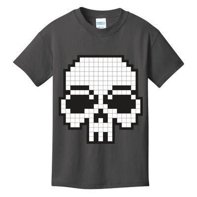 Pixel Video Game Death Skull Kids T-Shirt