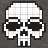 Pixel Video Game Death Skull Cotton Canvas Backpack