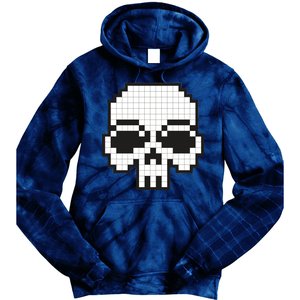 Pixel Video Game Death Skull Tie Dye Hoodie