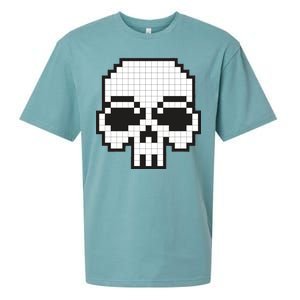 Pixel Video Game Death Skull Sueded Cloud Jersey T-Shirt