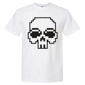 Pixel Video Game Death Skull Garment-Dyed Heavyweight T-Shirt