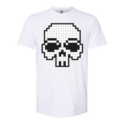 Pixel Video Game Death Skull Softstyle® CVC T-Shirt