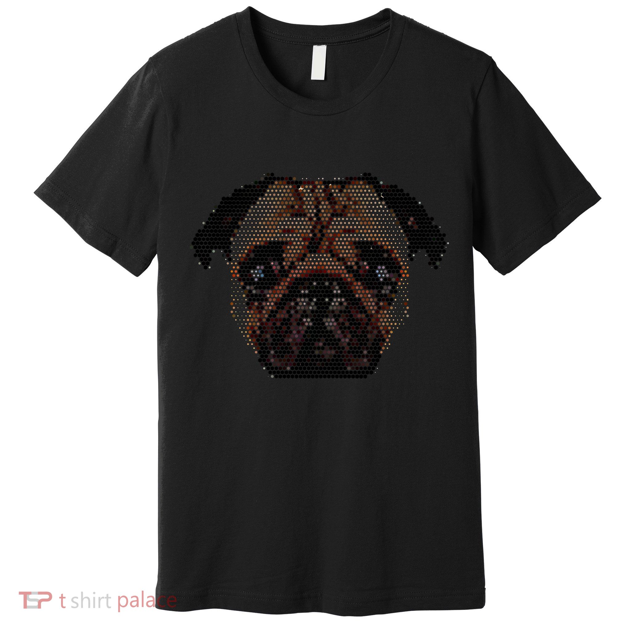 Pixelated Pug Dog Premium T-Shirt
