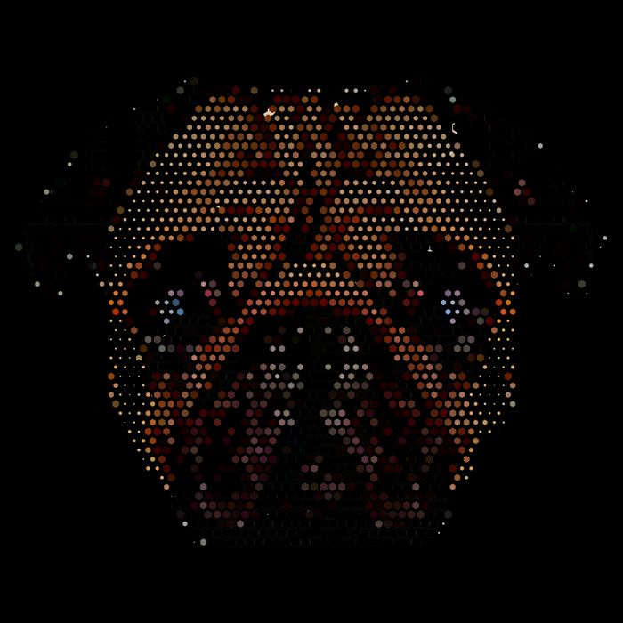 Pixelated Pug Dog Womens Tank Top