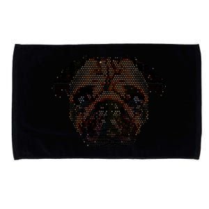 Pixelated Pug Dog Microfiber Hand Towel