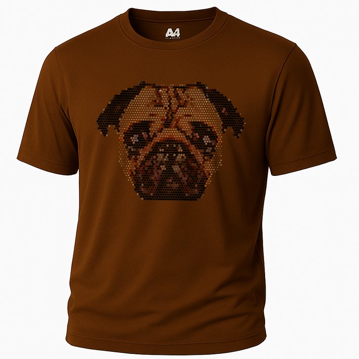 Pixelated Pug Dog Cooling Performance Crew T-Shirt