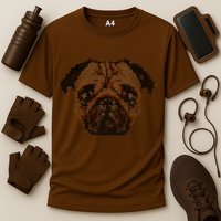 Pixelated Pug Dog Cooling Performance Crew T-Shirt