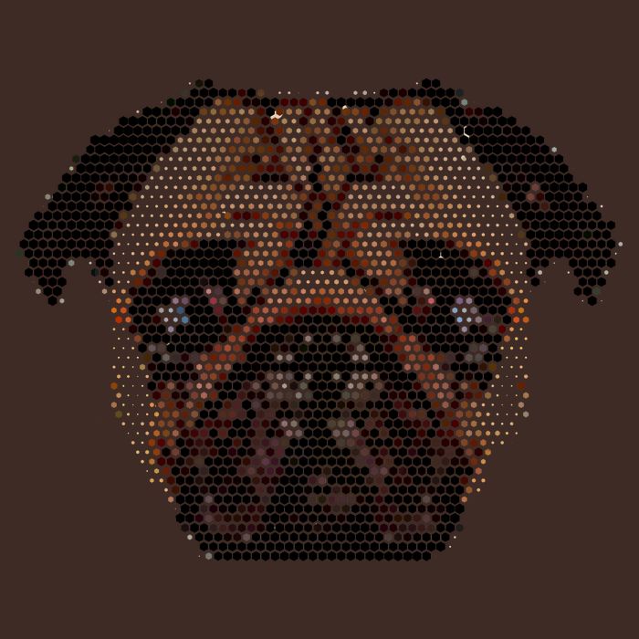 Pixelated Pug Dog Cooling Performance Crew T-Shirt