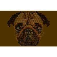 Pixelated Pug Dog Bumper Sticker