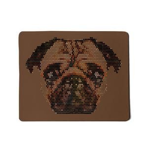 Pixelated Pug Dog Mousepad