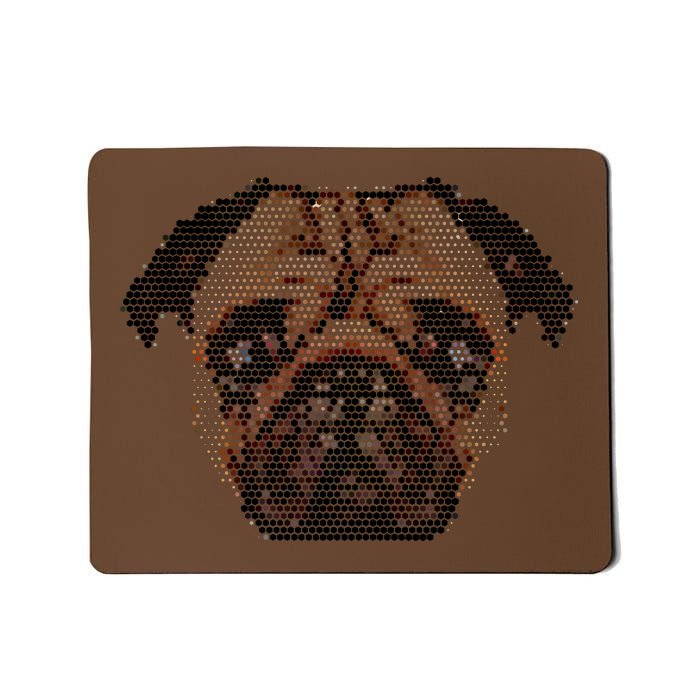 Pixelated Pug Dog Mousepad