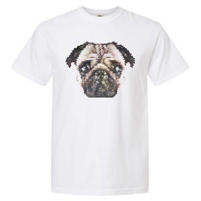 Pixelated Pug Dog Garment-Dyed Heavyweight T-Shirt