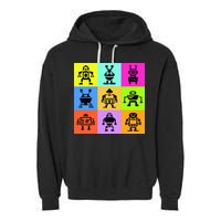 Pixelated Robot Collection Garment-Dyed Fleece Hoodie