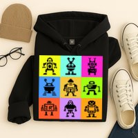 Pixelated Robot Collection Hoodie
