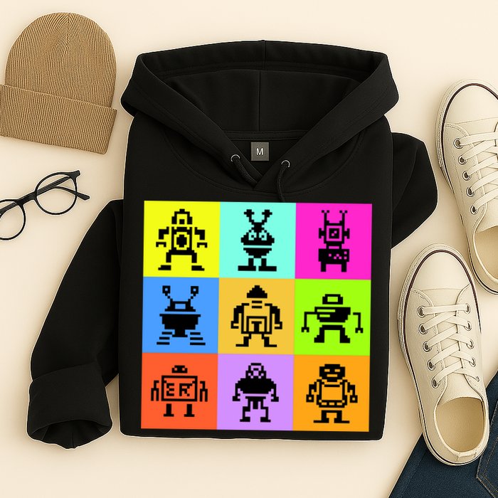 Pixelated Robot Collection Hoodie