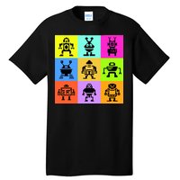 Pixelated Robot Collection Tall T-Shirt