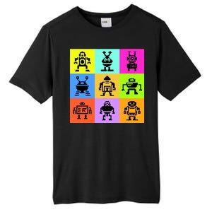 Pixelated Robot Collection Tall Fusion ChromaSoft Performance T-Shirt