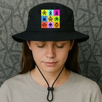 Pixelated Robot Collection Bucket Hat